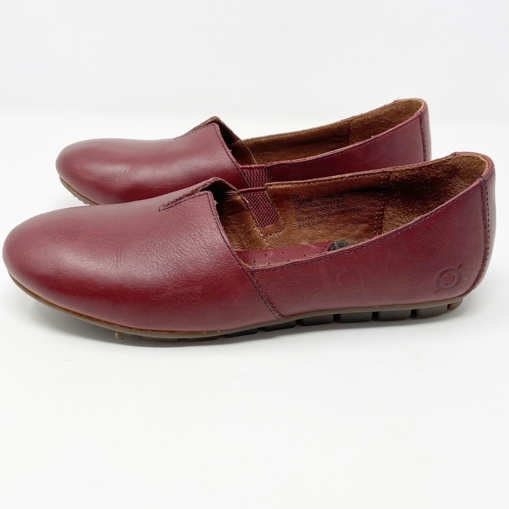 BORN | Red Leather Serba Slip-ons Women's 7 - Picture 4 of 12